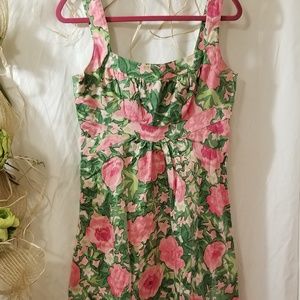 London Times pink and green sundress